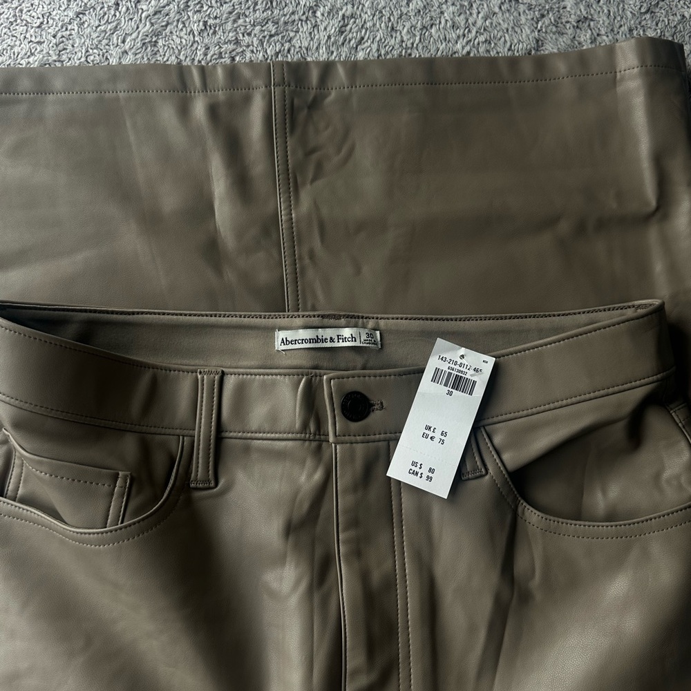 Abercrombie & Fitch Leather Midi Skirt